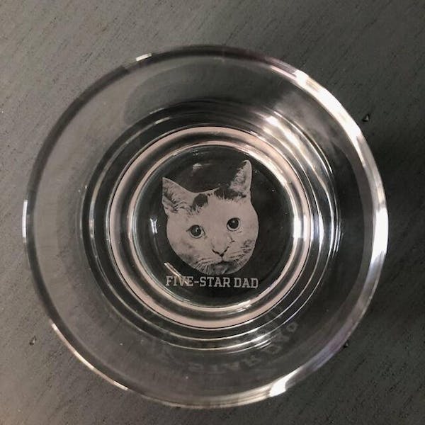Photo Engraving on Bottom of the Glass