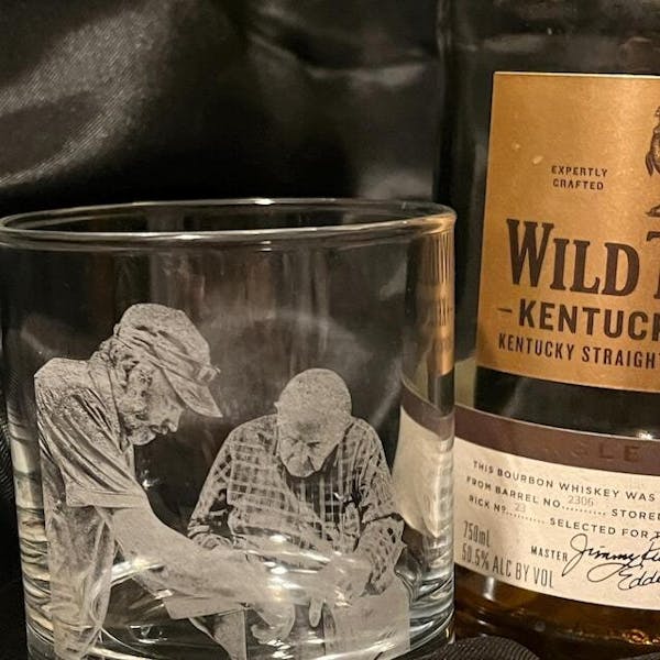 Photo Engraving on Bottom of the Glass