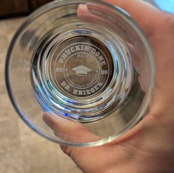 Photo Engraving on Bottom of the Glass