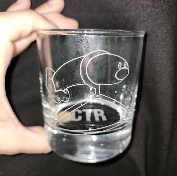 Photo Engraving on Bottom of the Glass