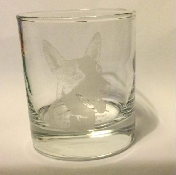 Photo Engraving on Bottom of the Glass