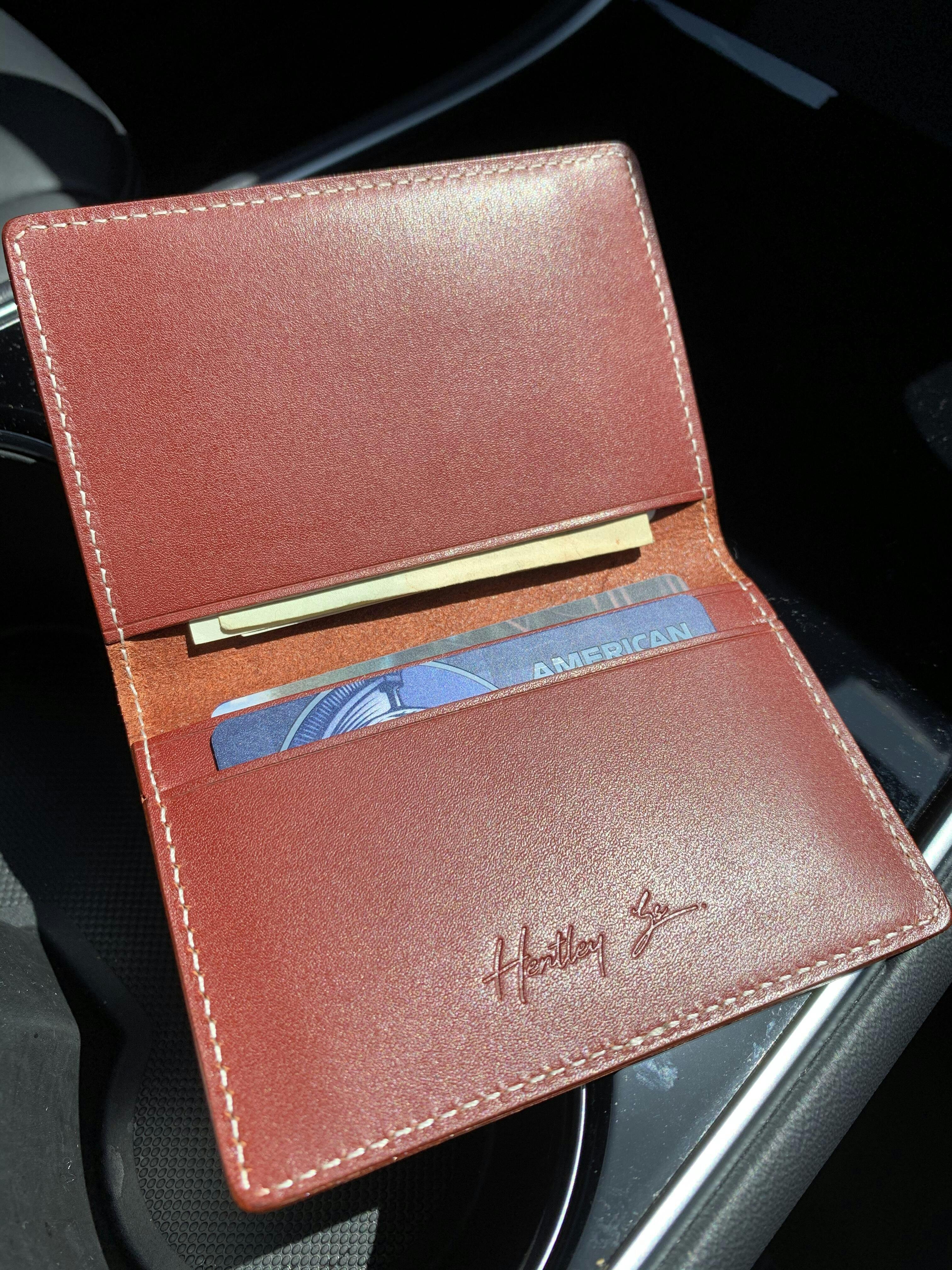 Slim Manhattan Leather Classic Wallet Handmade by Hentley