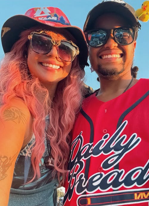 Coral Pastel Pink Wavy Synthetic Wig with Bangs Meera