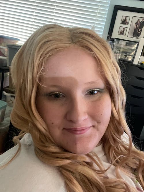 Honey Blonde Wavy Lace Front Synthetic Wig Bianca Glinda Look