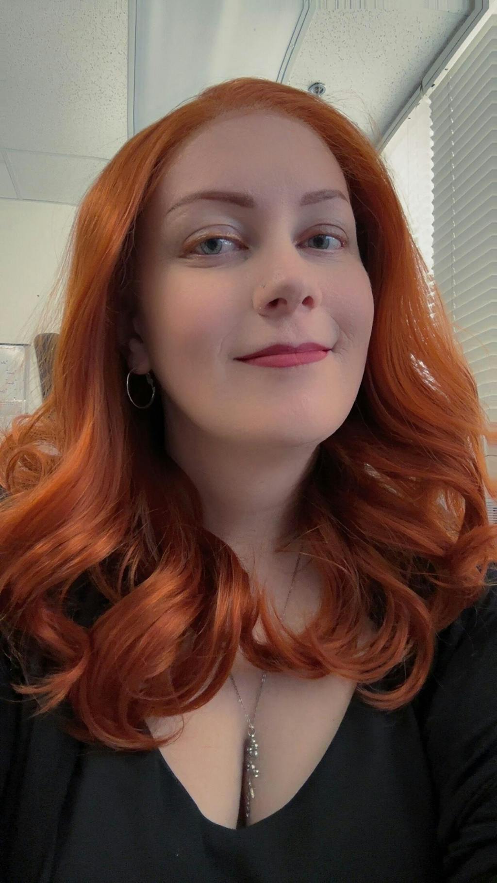 Auburn Ginger Red Wavy Lace Front Wig Robin