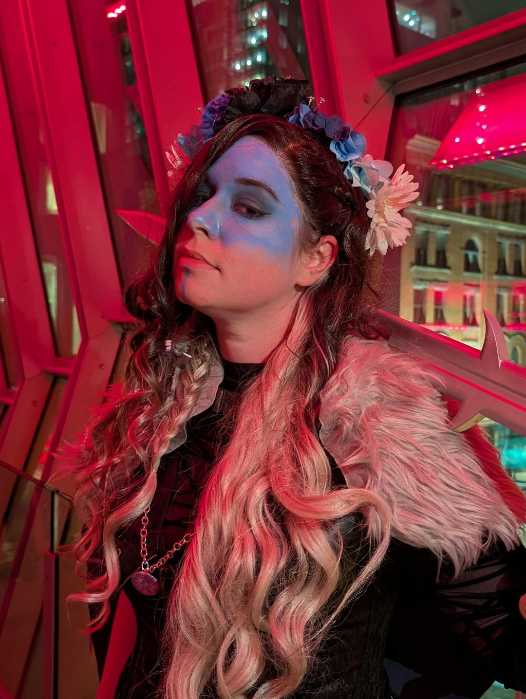 Dark Roots Silver Ombre Wavy Large Lace Front Wig Fourth Wing Cosplay Sorrengail