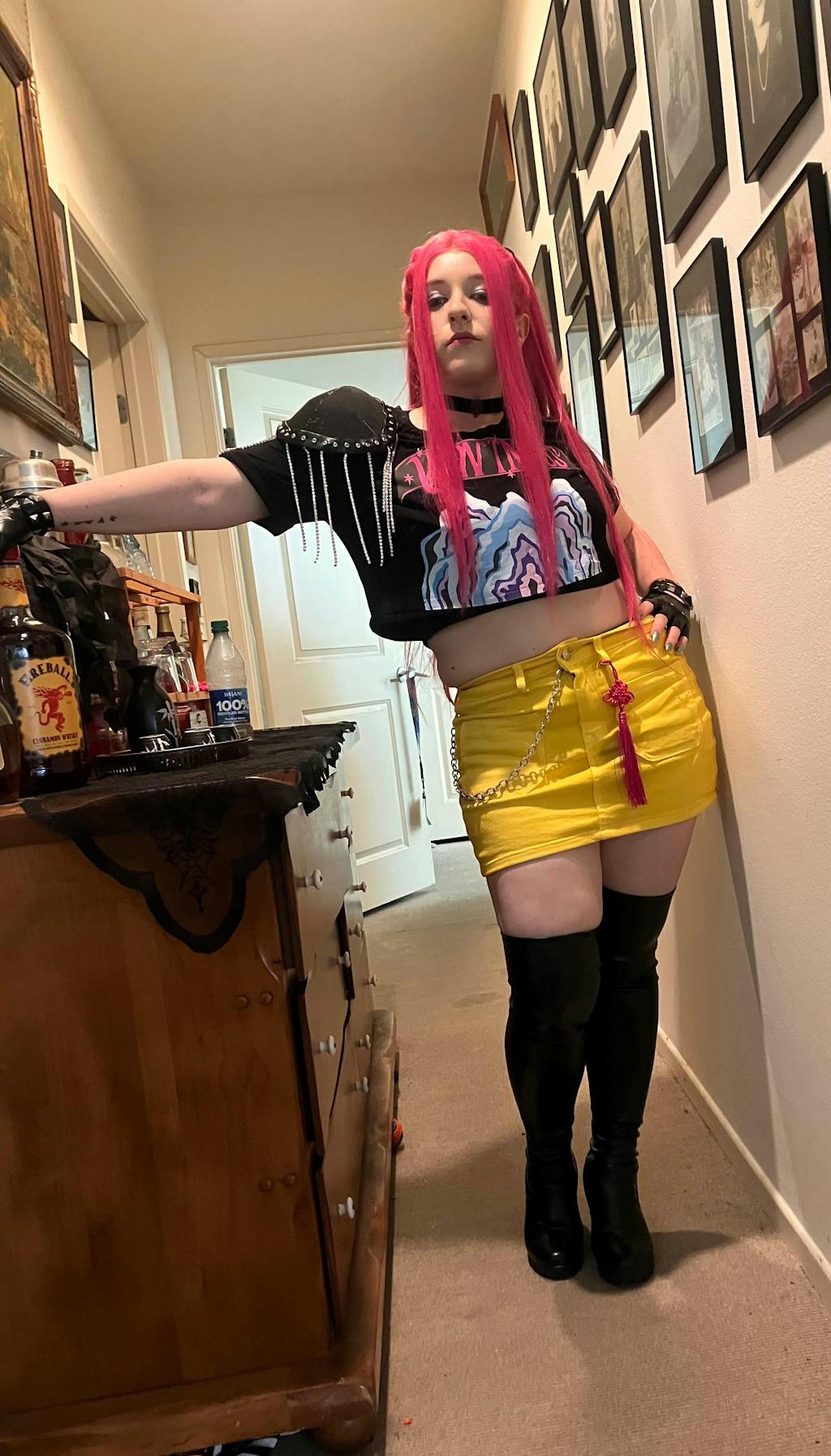 Hot Pink Straight Lace Front Wig Mira