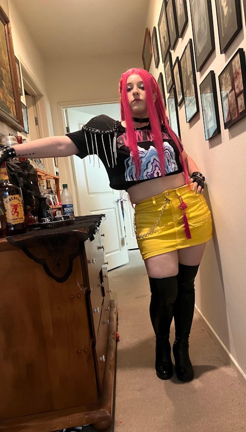 Hot Pink Straight Lace Front Wig Mira