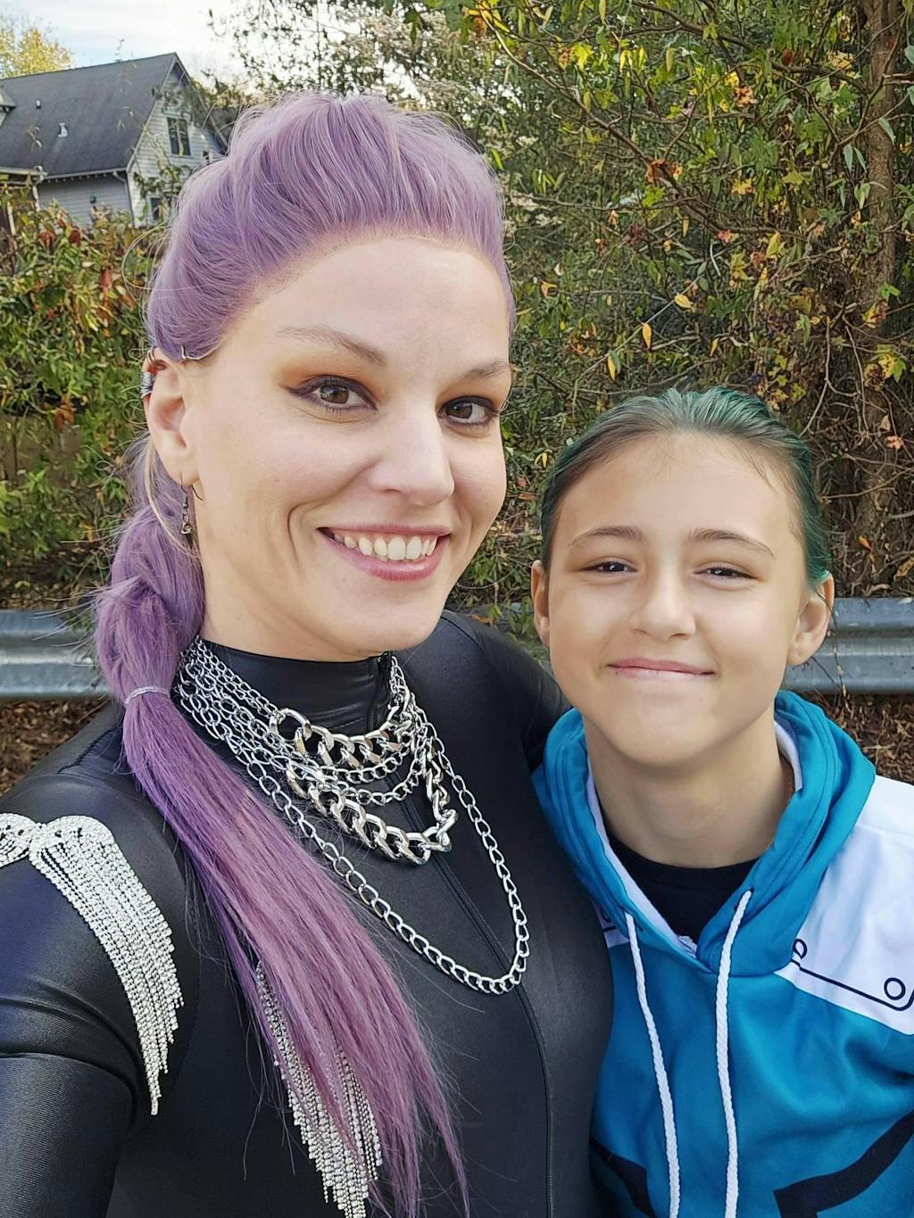 Lavender Straight Lace Front Synthetic Wig Rumi Braid Kylin