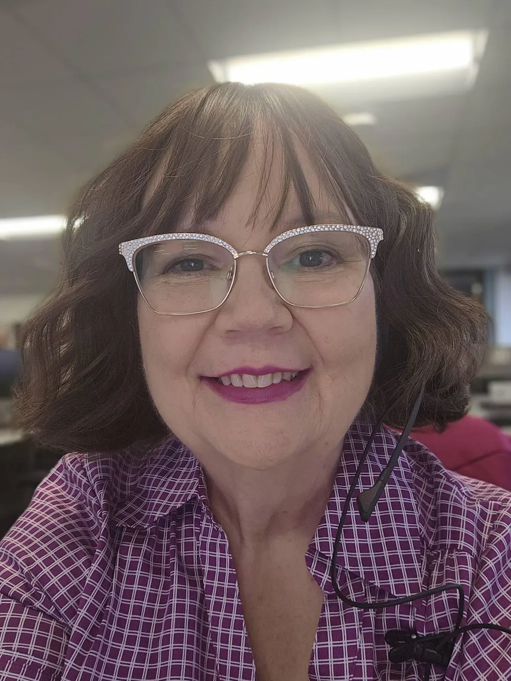 Ash Brown Wavy Synthetic Wig with Bangs Danielle