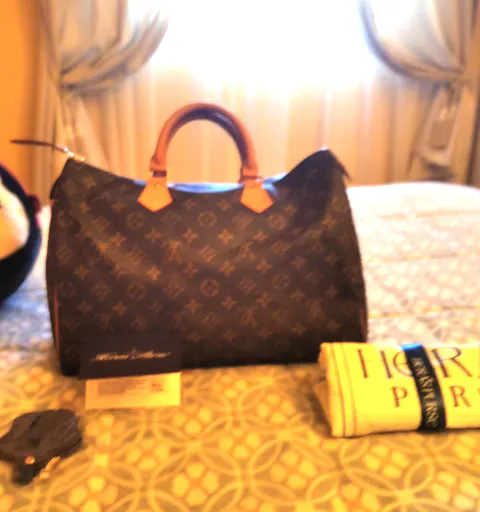Louis Vuitton speedy 35 canvas monogram con bandolera extra