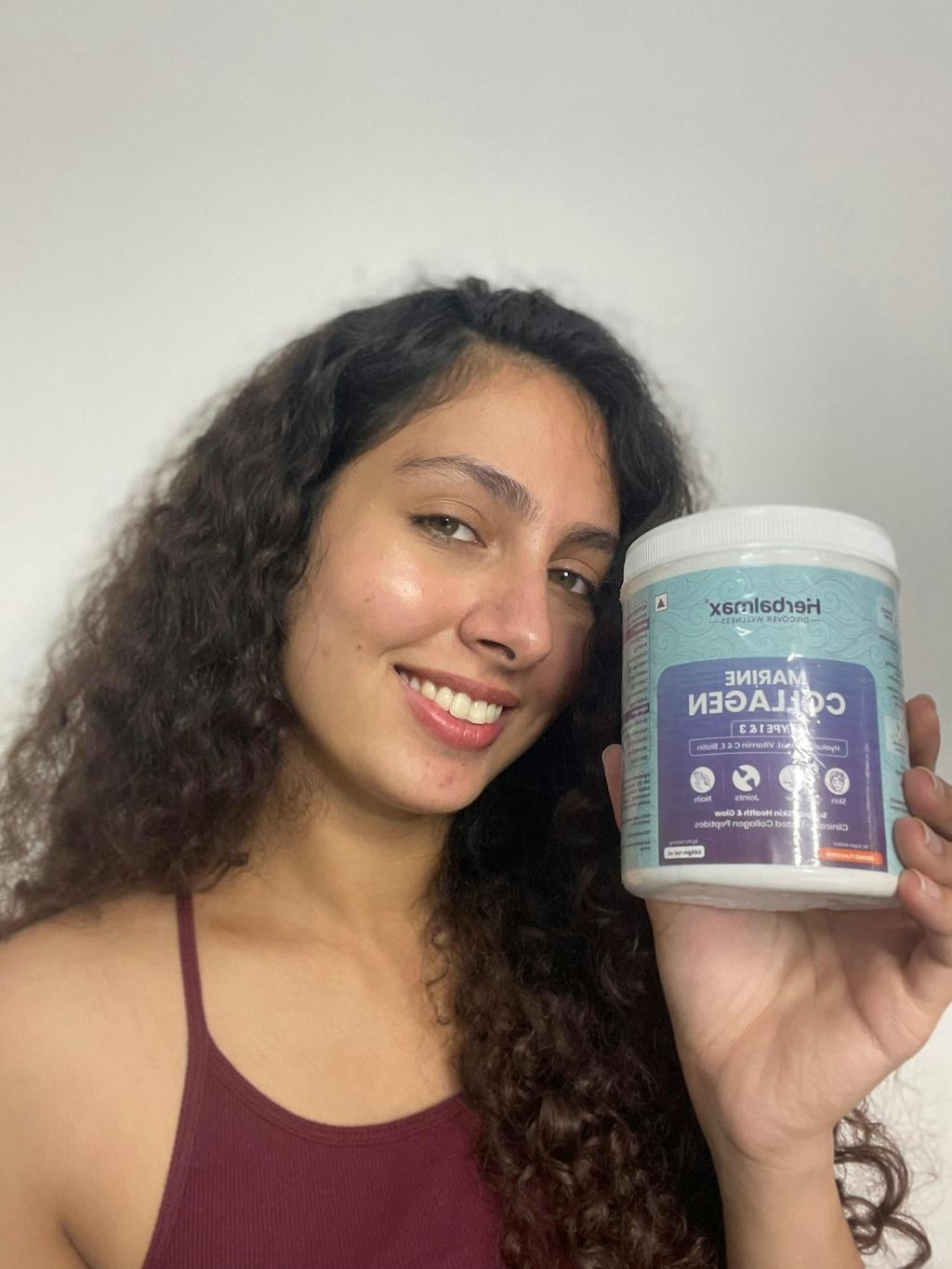 Herbalmax Marine Collagen With Hyaluronic Acid, Vitamin C & E, Biotin - for Youthful Skin (240 gm)