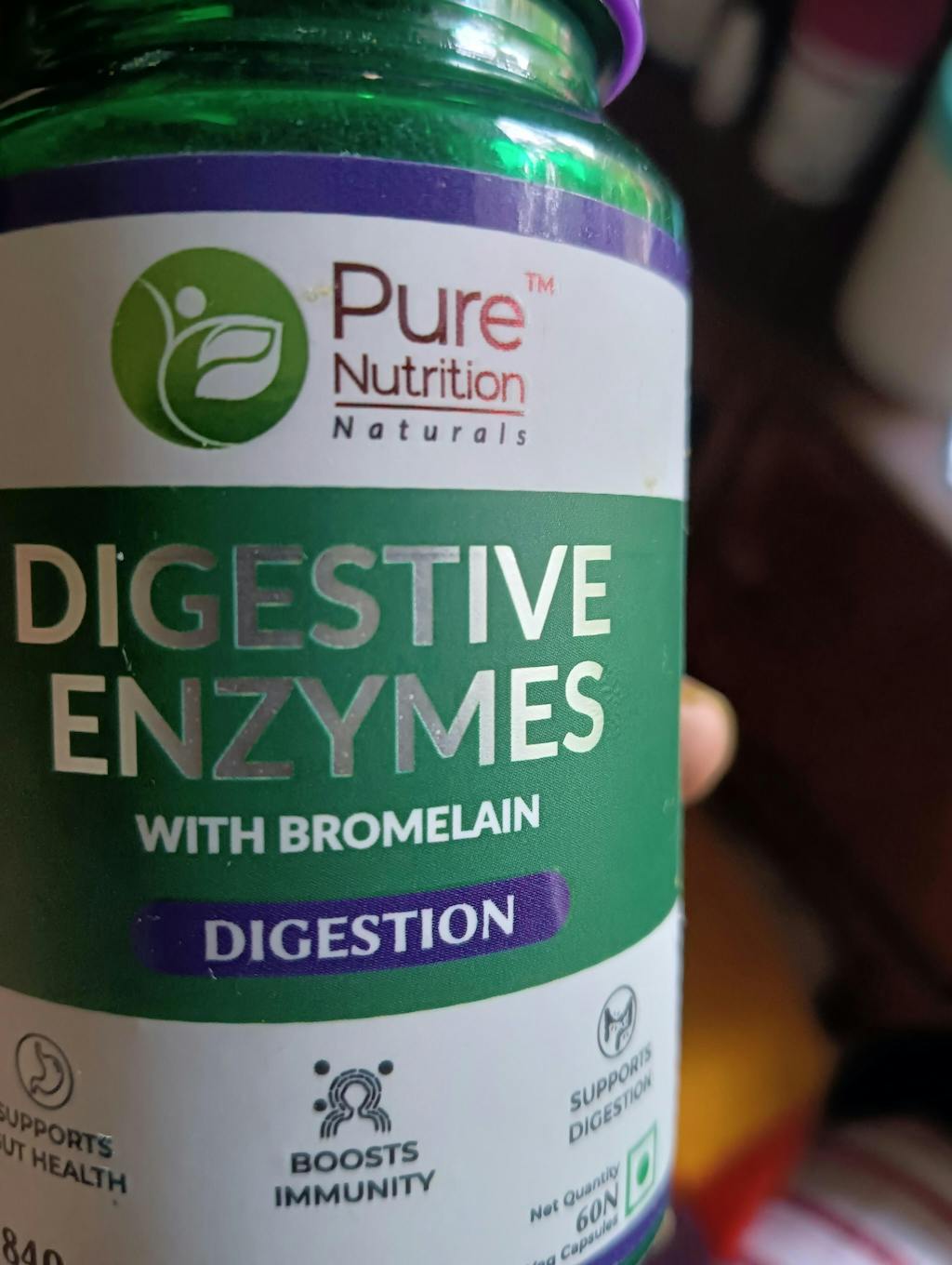 Digestive Enzymes with Bromelain for Gut Health & Metabolism 60 Veg Pure Nutrition