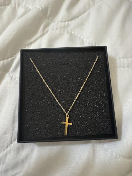Vertical Cross Necklace in Gold, Silver or Vermeil – Custom