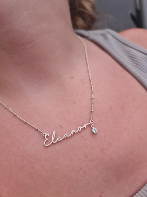 Name Necklace, Happy Birthday Card & Cookie Gift Set