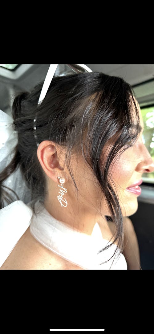 Personalised Mrs Earrings