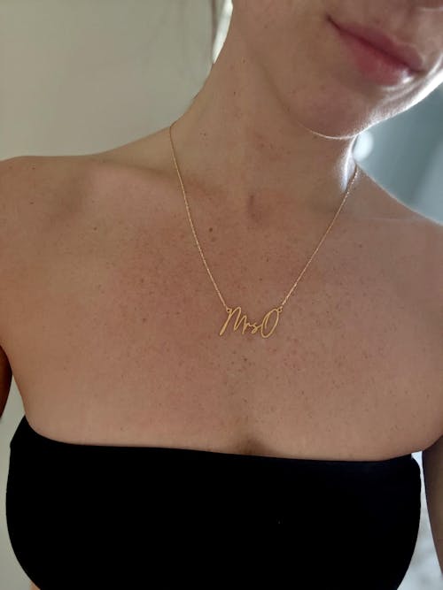 Personalised Mrs Necklace