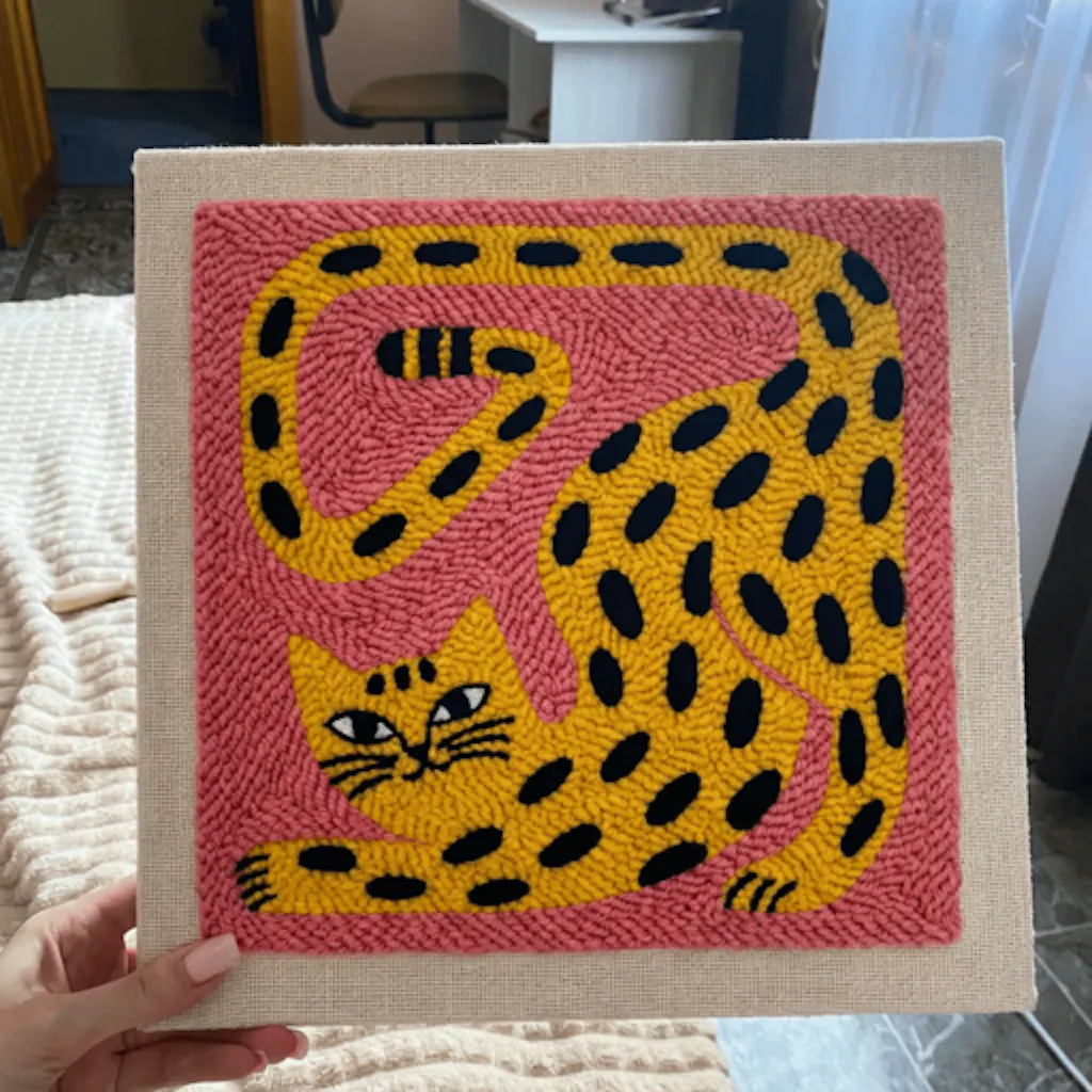 Leopard Punch Needle Kit