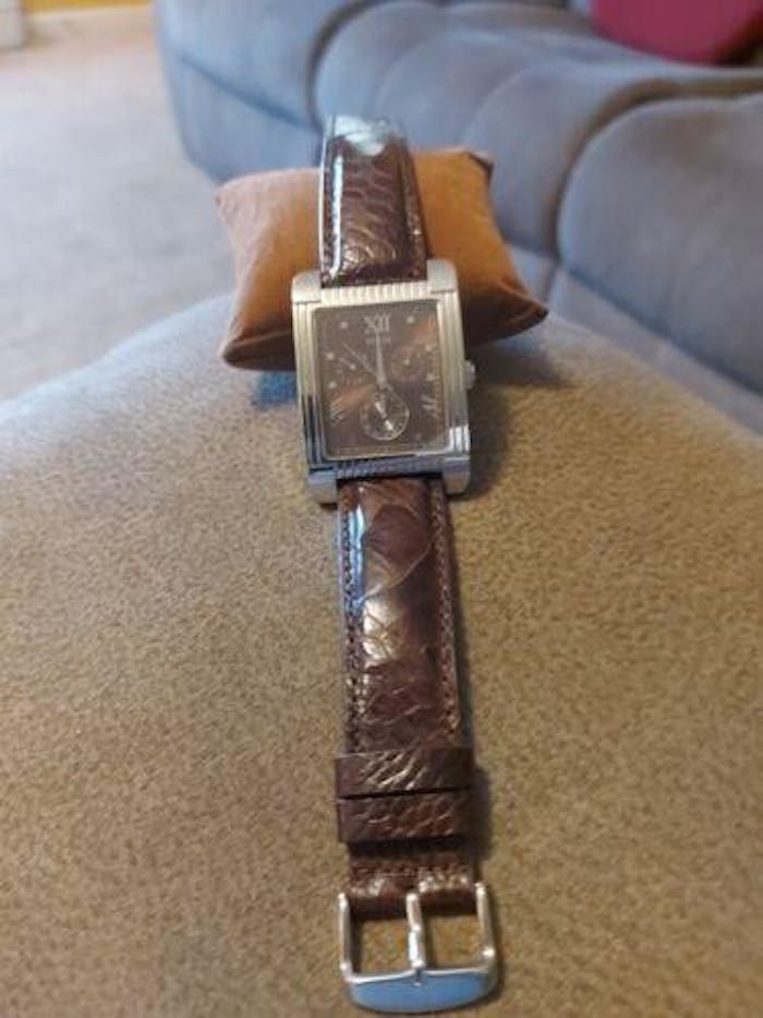 Dark Brown Leg Ostrich Watch Strap