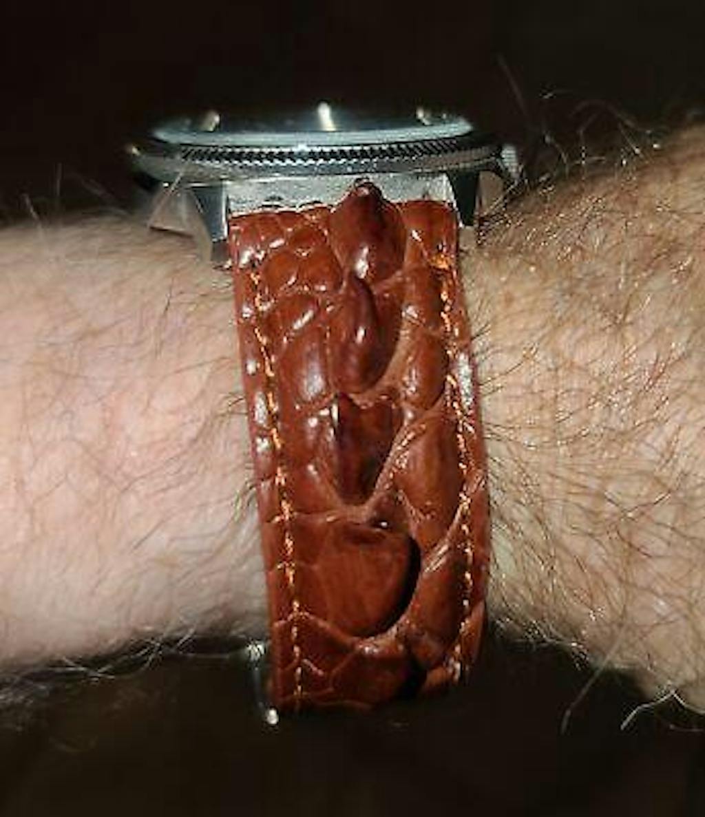 Brown Hornback Alligator Watch Strap