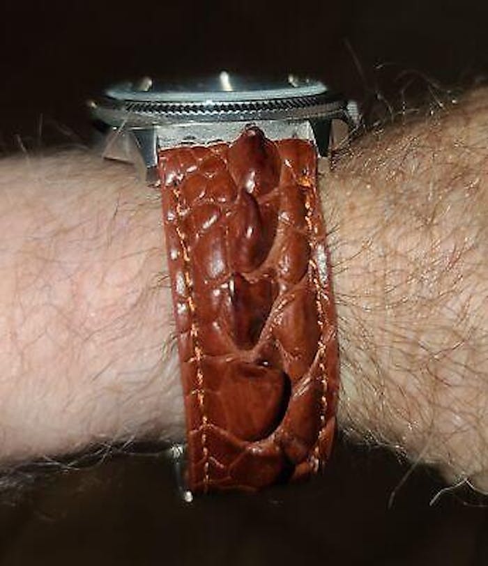 Brown Hornback Alligator Watch Strap