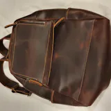 Cow Hide Leather Backpack Men Laptop Backpack Handmade Travel Backpack