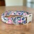 Liberty Pink Flowers Dog Collar