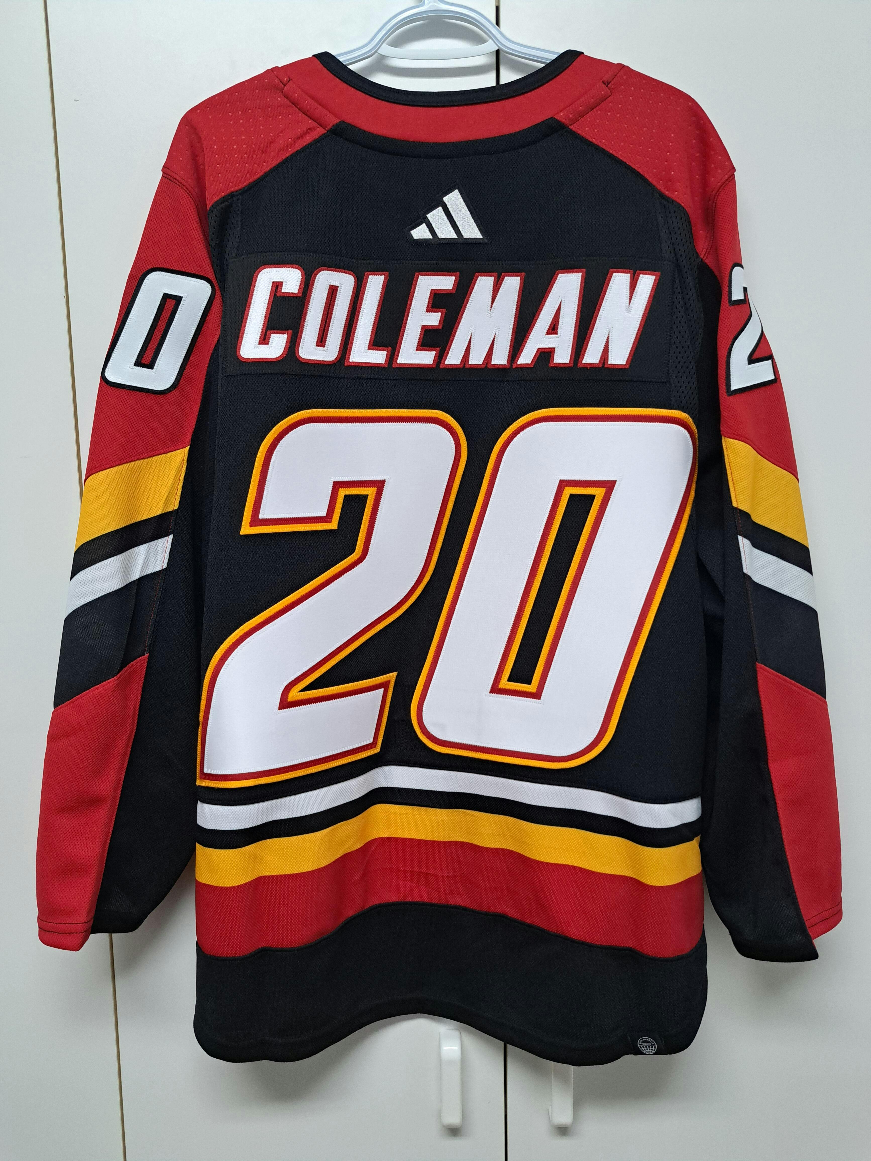ANY NAME AND NUMBER CALGARY FLAMES REVERSE RETRO ADIDAS PRIMEGREEN NHL