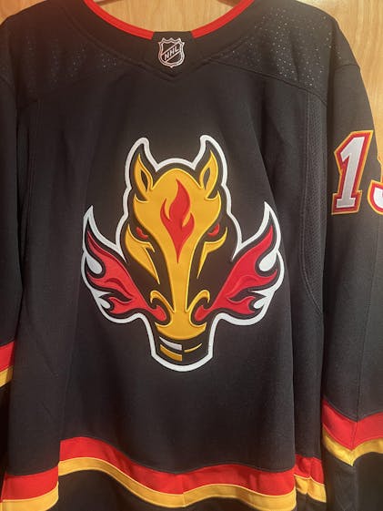 ANY NAME AND NUMBER CALGARY FLAMES THIRD ADIDAS PRIMEGREEN NHL JERSEY