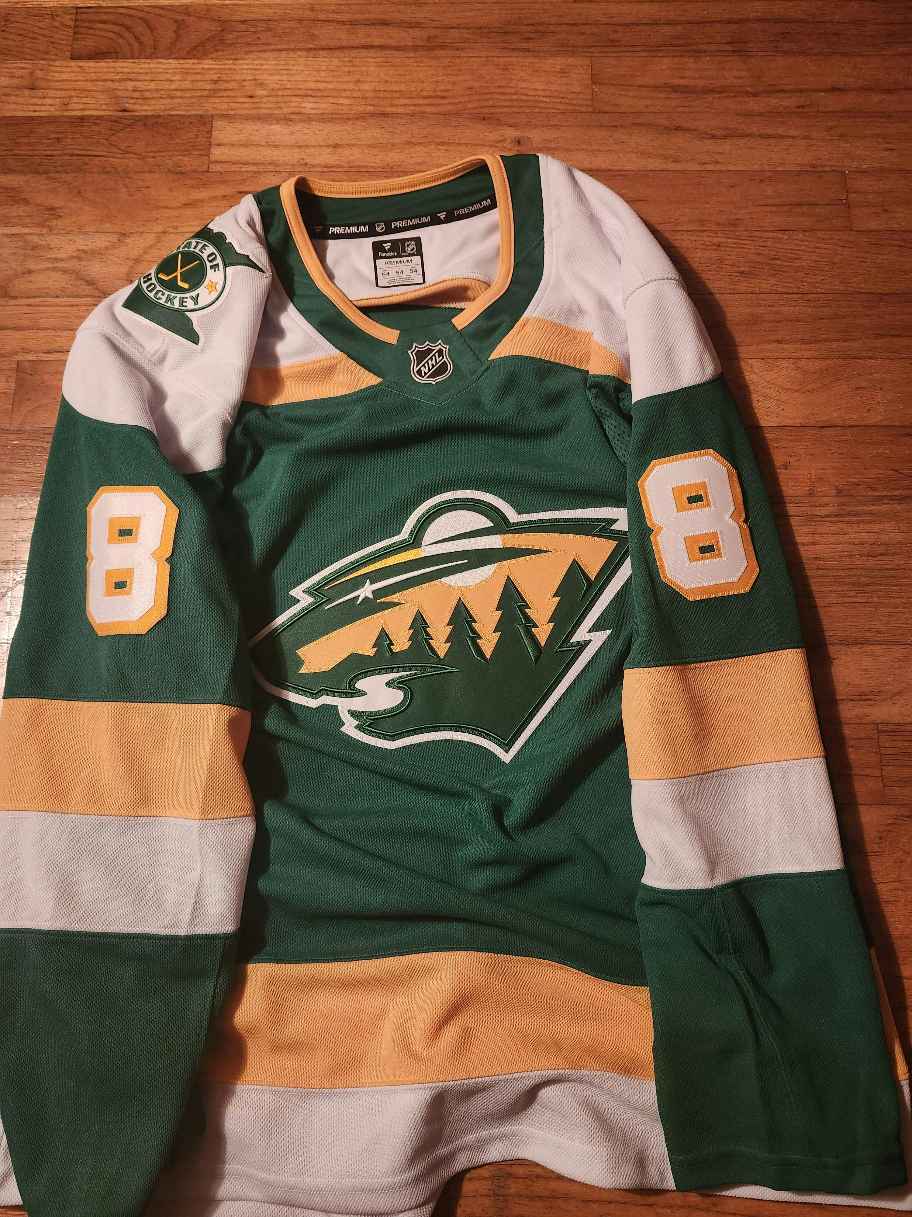 ANY NAME AND NUMBER MINNESOTA WILD THIRD FANATICS PREMIUM NHL JERSEY (