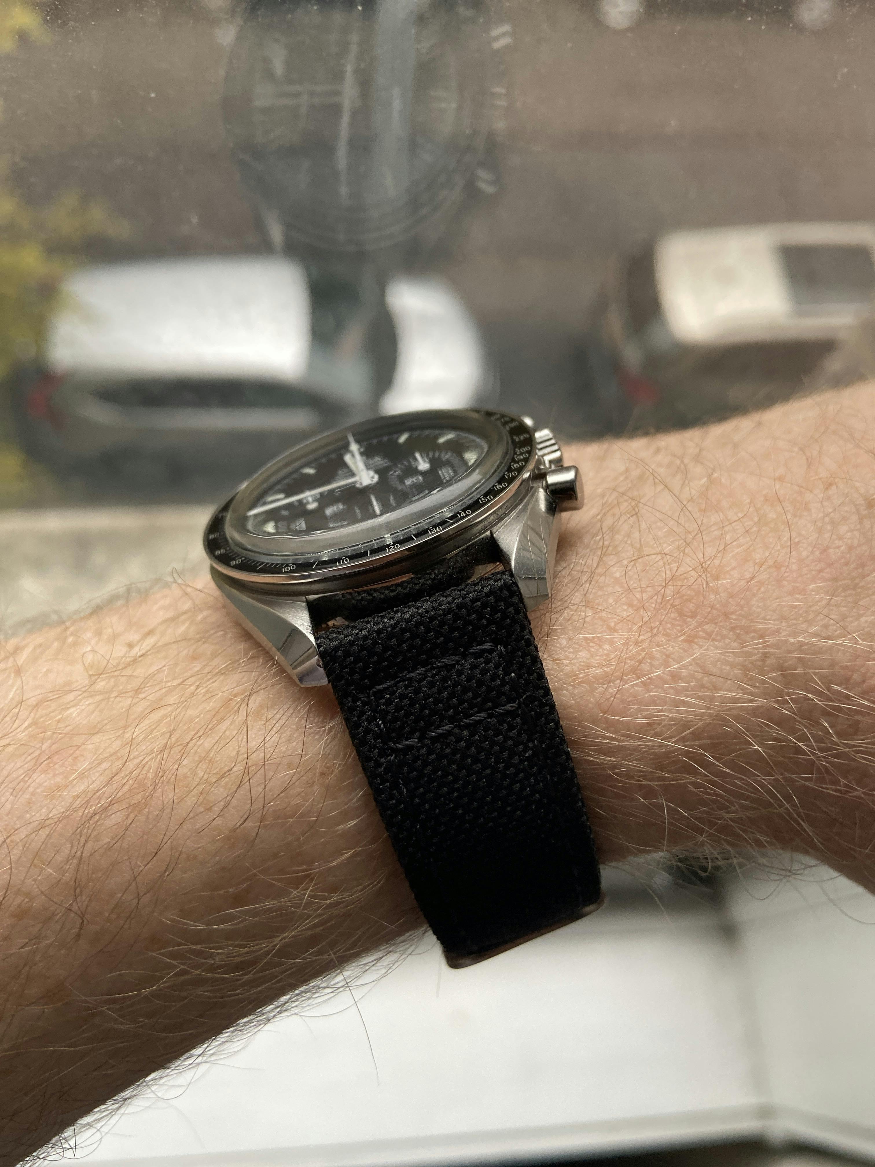 black canvas strap