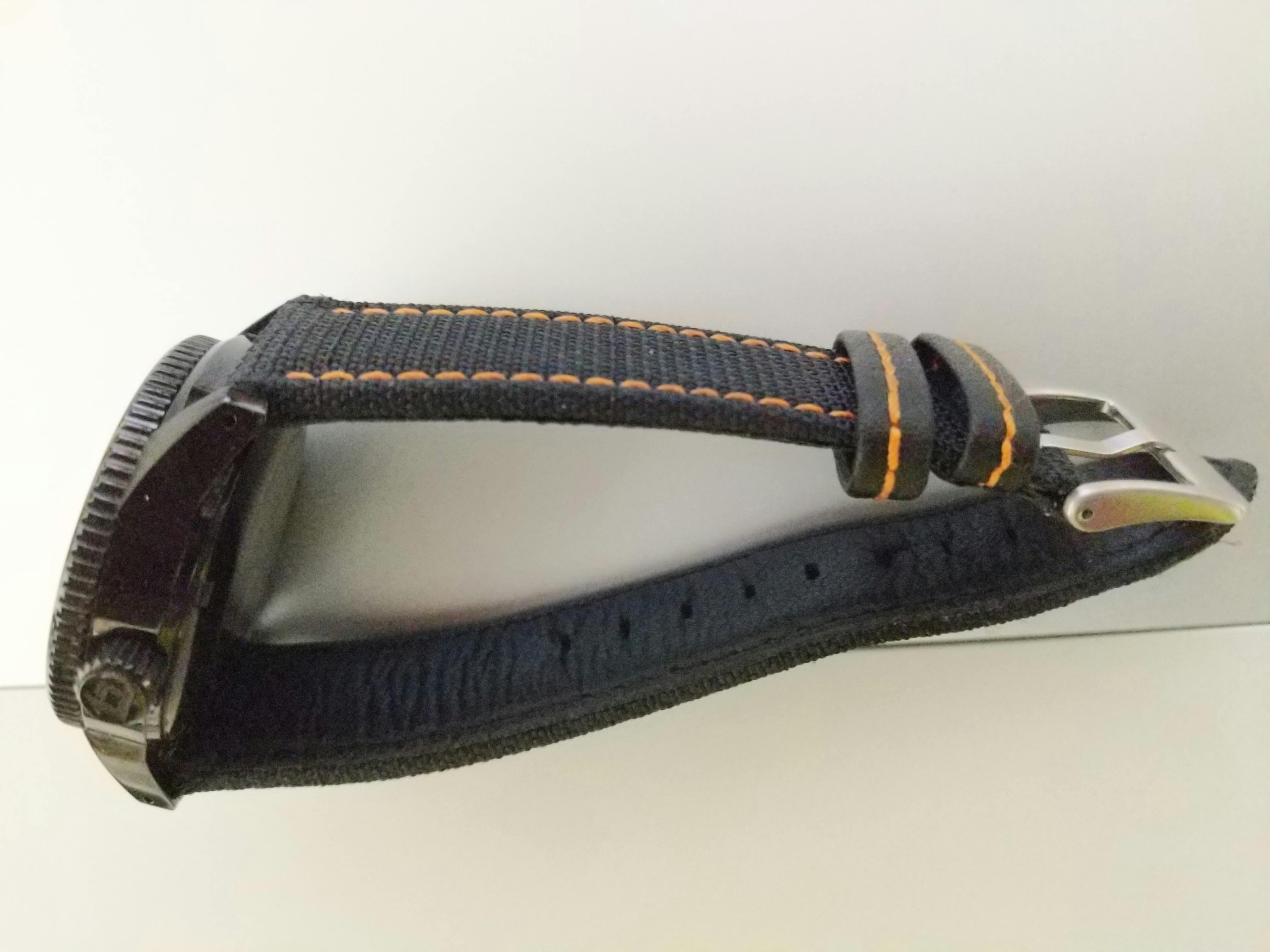 Hadley-Roma Black Genuine Kevlar Watch Band Strap