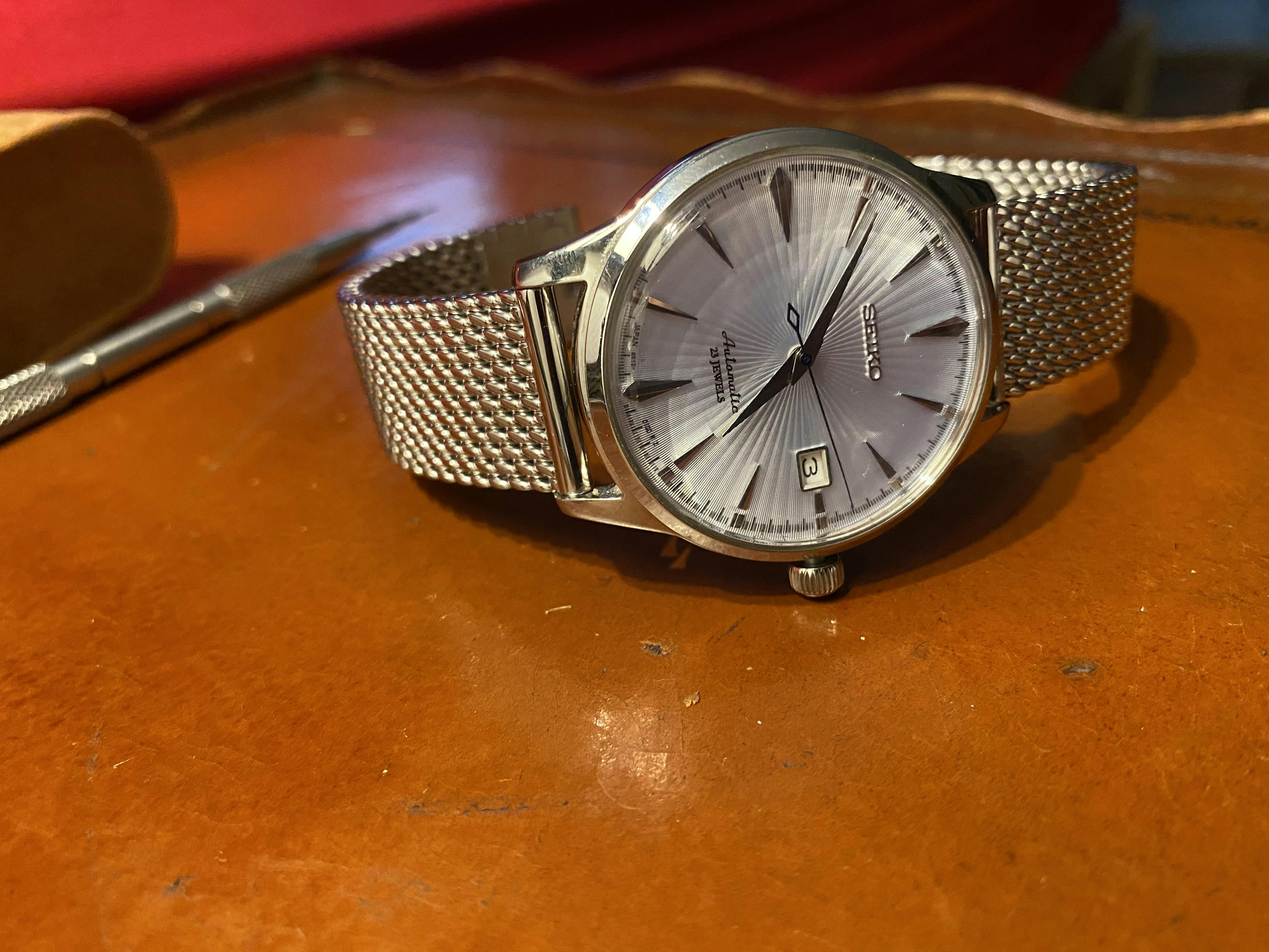 Staib 2792 Polished Steel Mesh Watch Bracelet—Holben's Fine Watch Bands