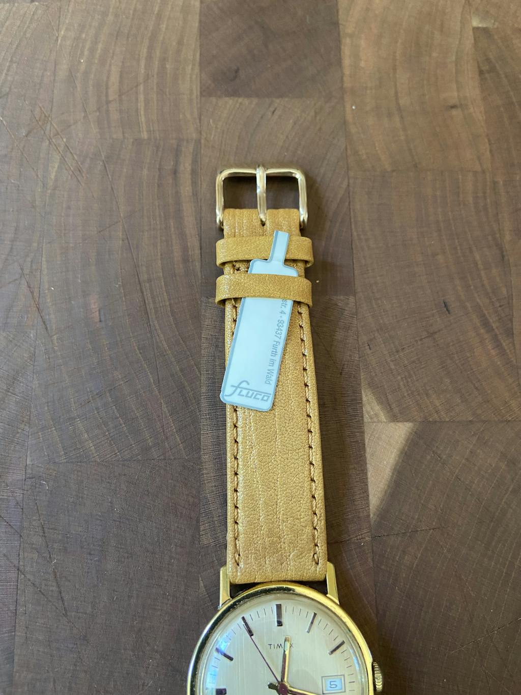 Fluco Record Brown Buffalo Grain Leather Watch Band Strap Holben's