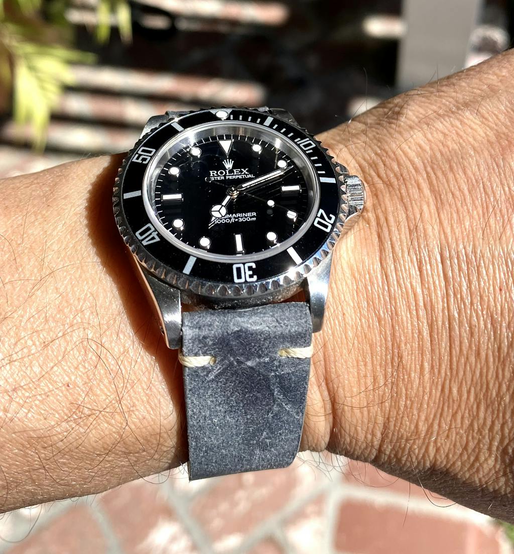 ColaReb Firenze Grey Leather Watch Band Strap Holben's