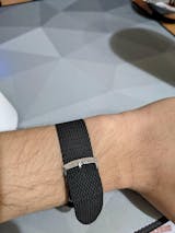 Watch band Iron Loop 18mm black smooth surface iron loops by EULIT