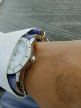 Hollister Blue Handcrafted Leather Watch Strap - Bas and Lokes