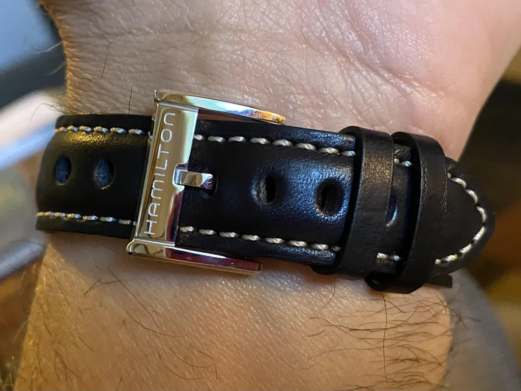 Fluco Casablanca Black Quick-Release Leather Watch Strap