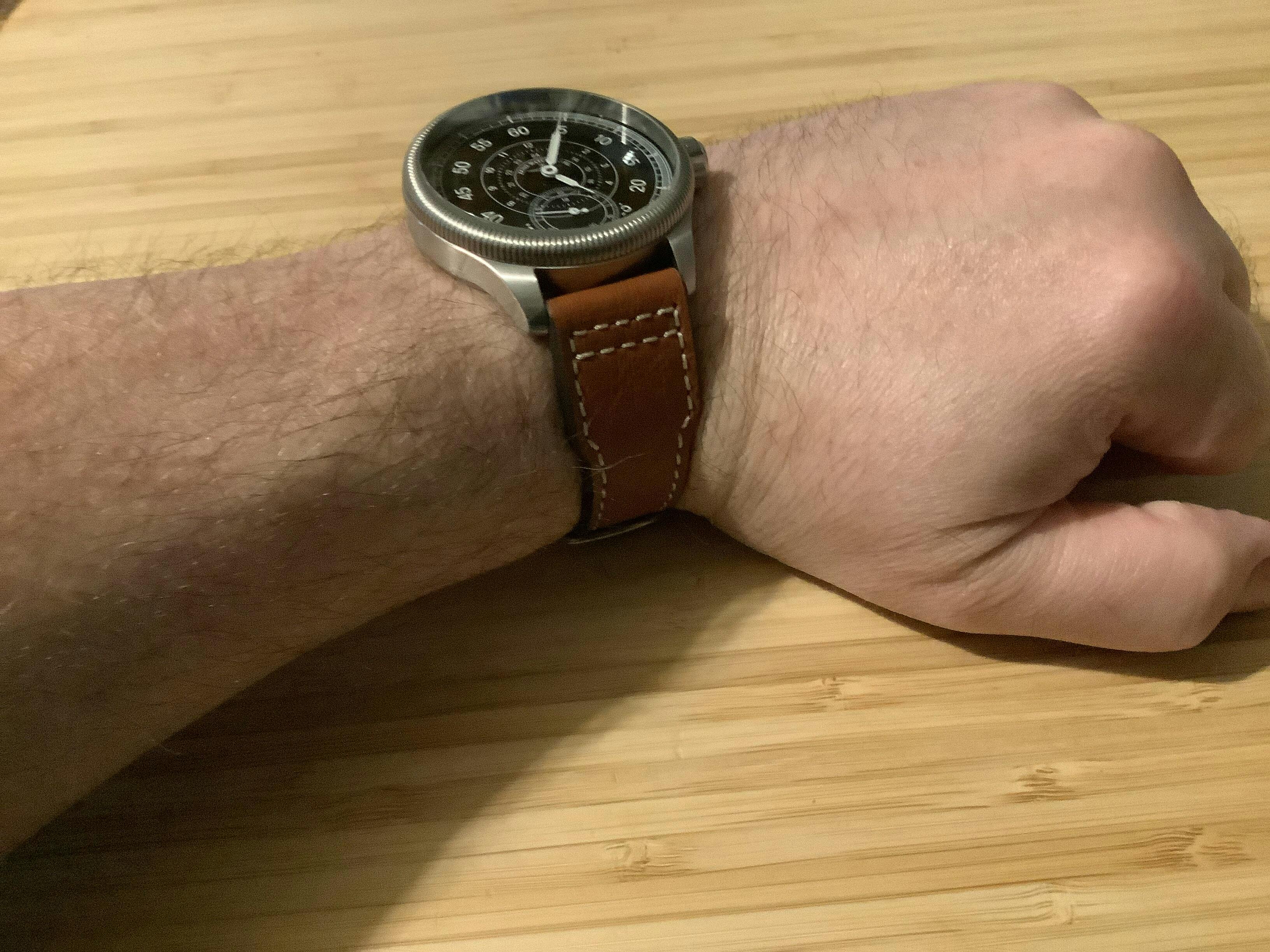 RIOS1931 Typhoon Mocha Buffalo Leather Watch Band Strap
