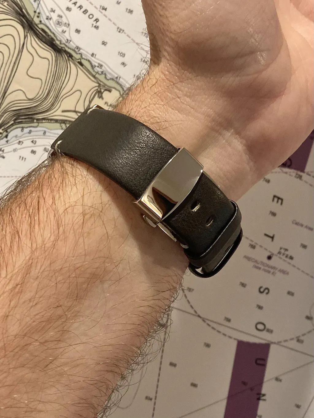 HIRSCH Uhren-Armband Ranger - echte kalfsleer - klassiek/elegant - voor dames en heren - Zwart - 18 mm