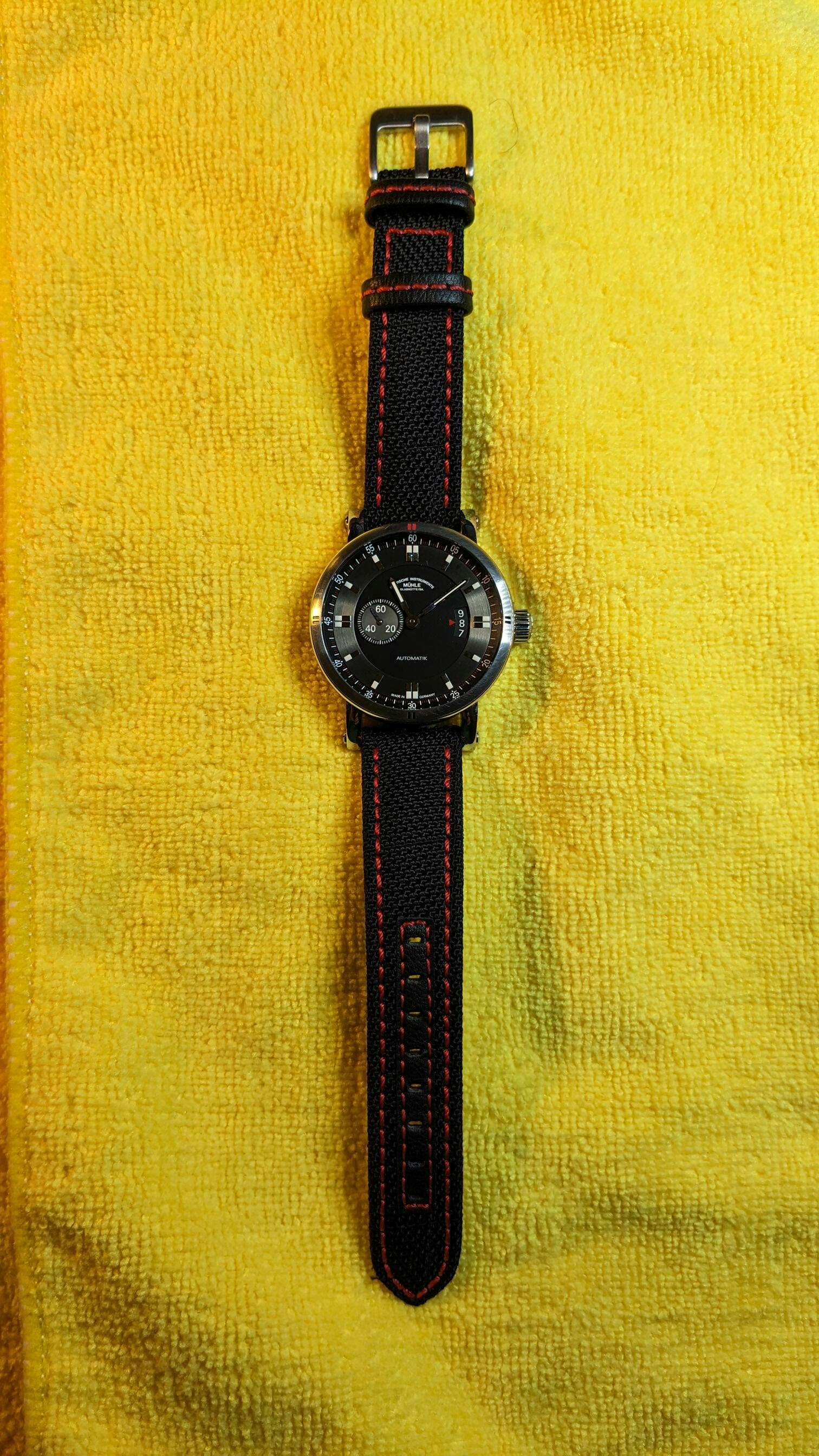 Hadley-Roma Black Genuine Kevlar Watch Band Strap