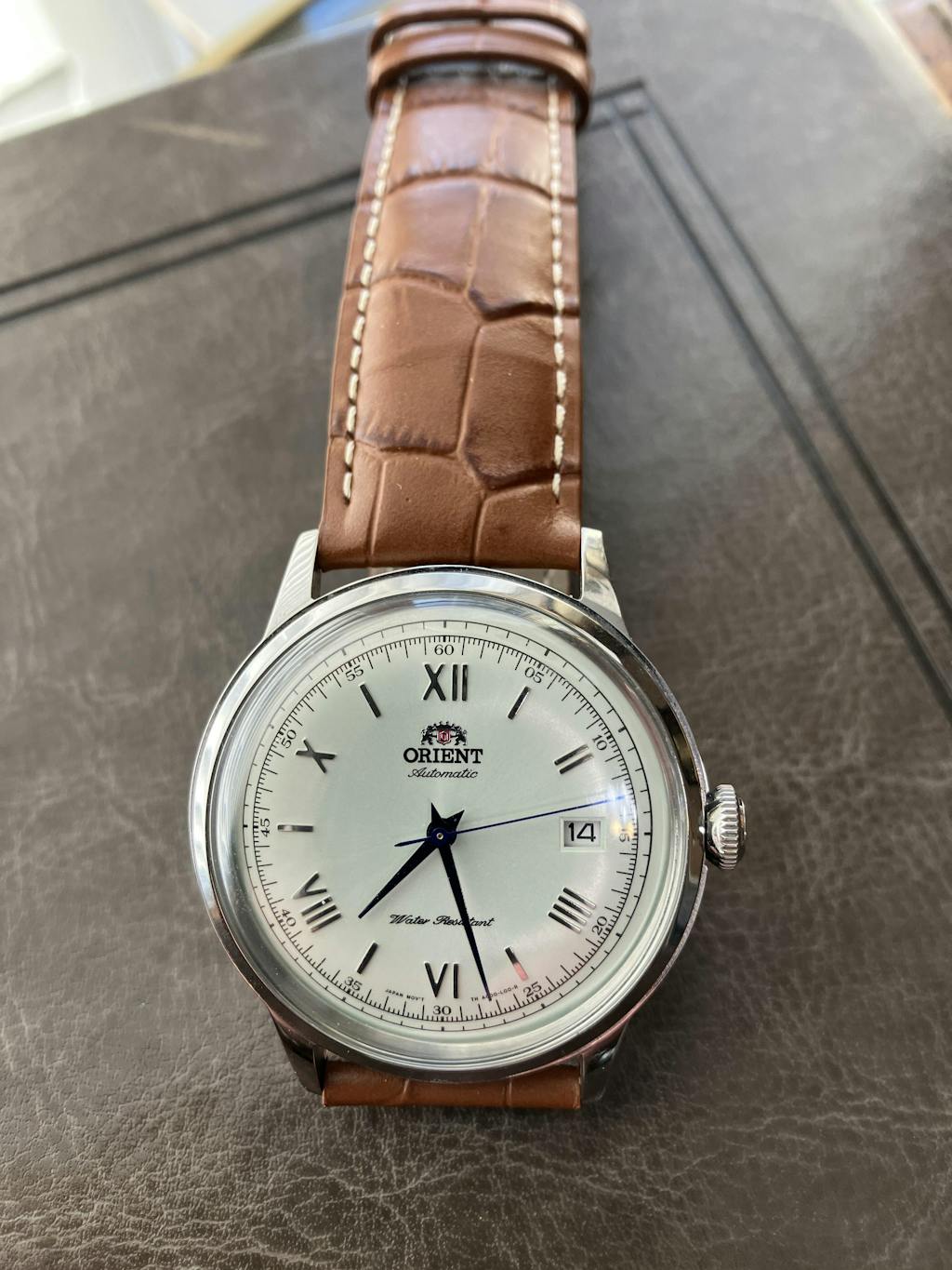 Hadley-Roma Tan Alligator-Grain Leather Watch Band Strap