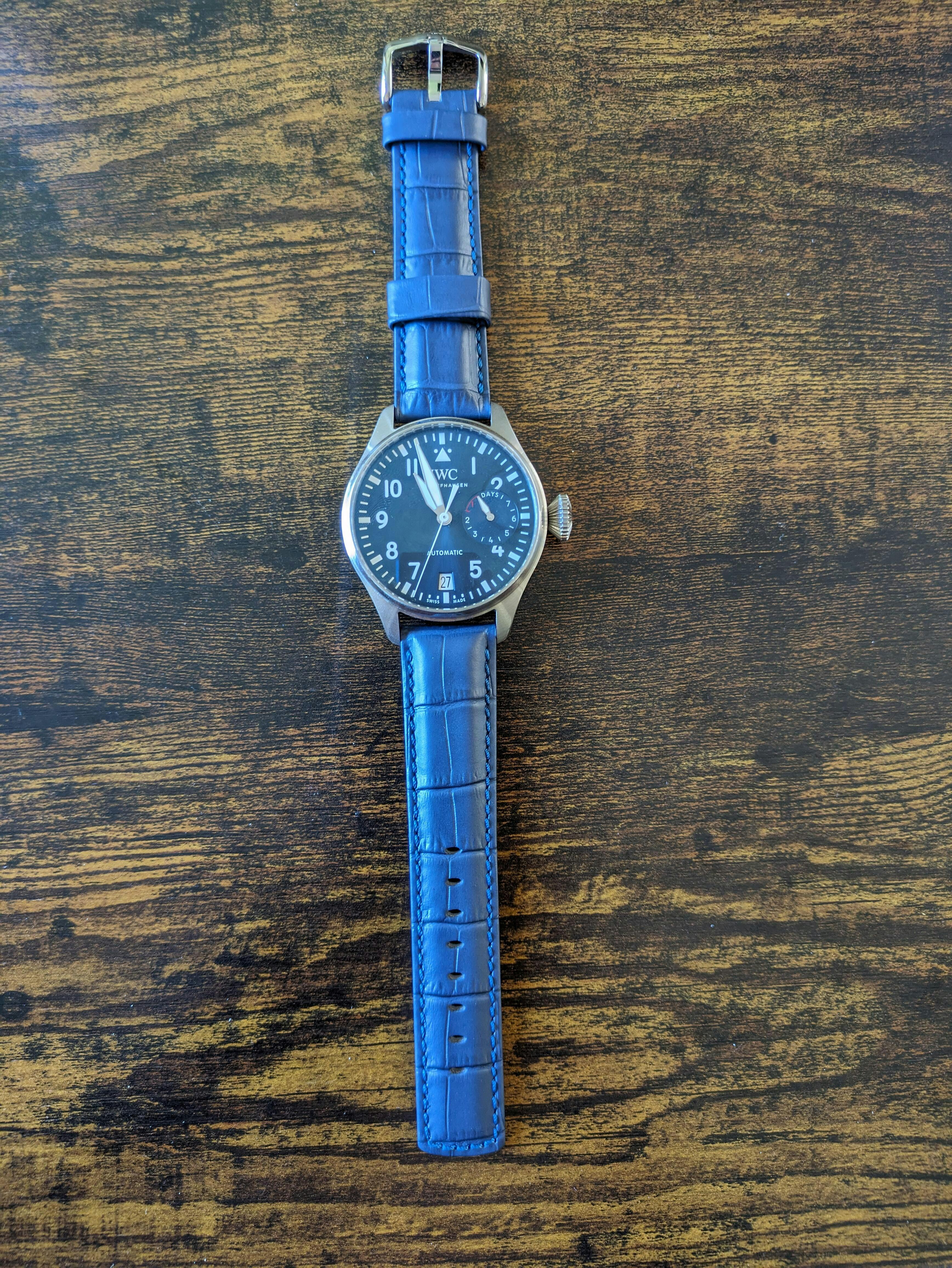 Hirsch Grand Duke Gold-Brown Alligator Leather Watch Strap