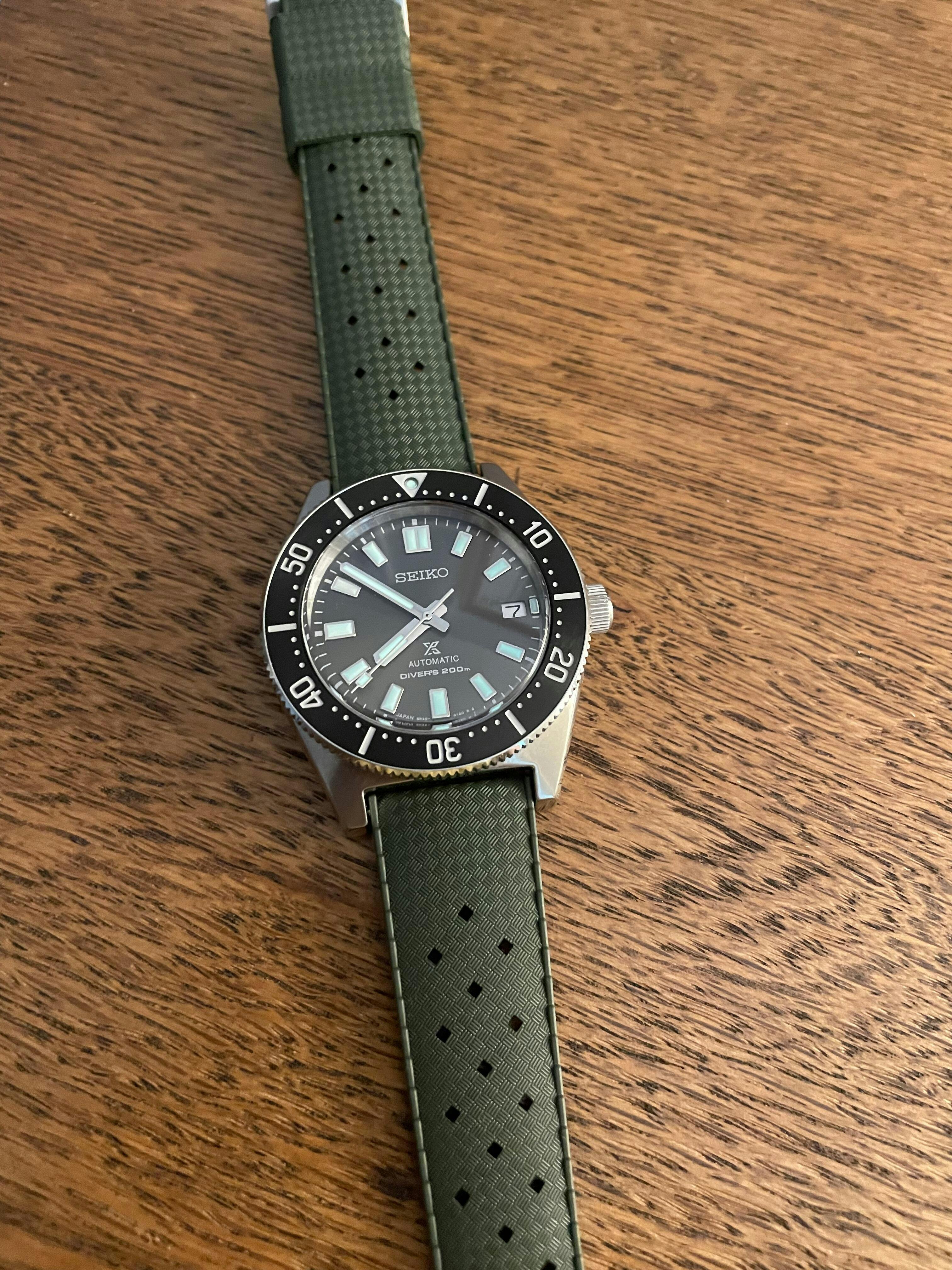 The Original TROPIC® Orange Rubber Dive Watch Band Strap