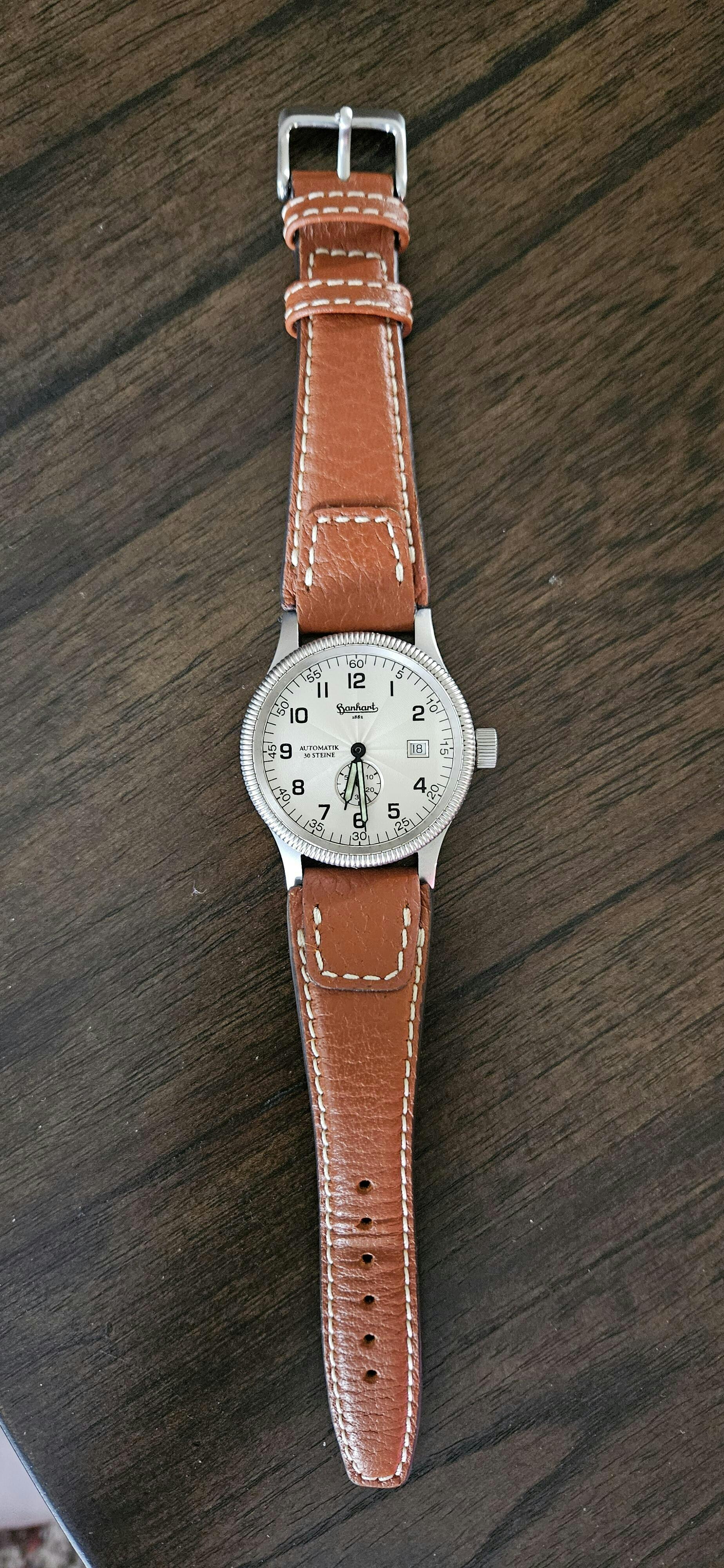 RIOS1931 Nature Cognac Buffalo Leather Watch Band Strap