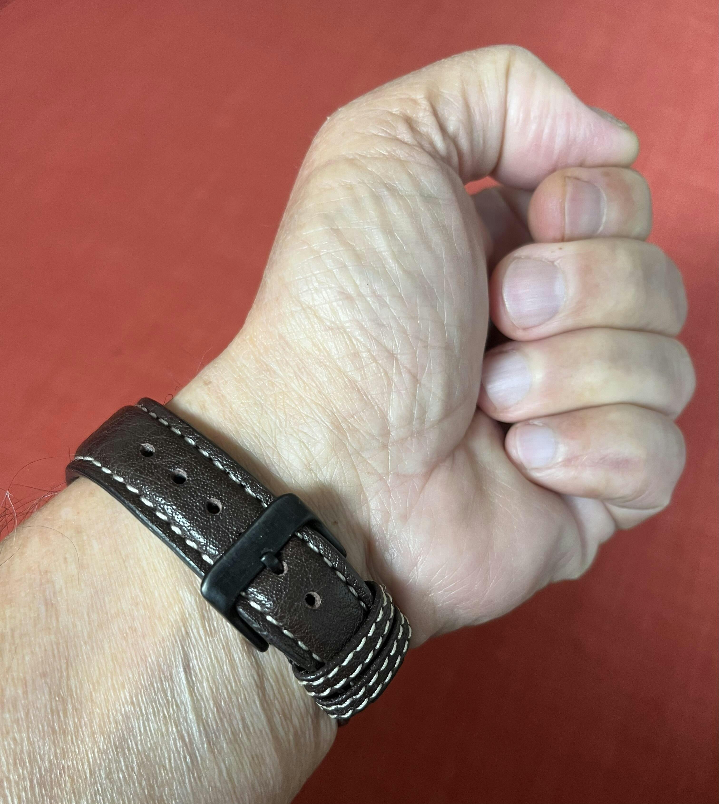 RIOS1931 Nature Cognac Buffalo Leather Watch Band Strap