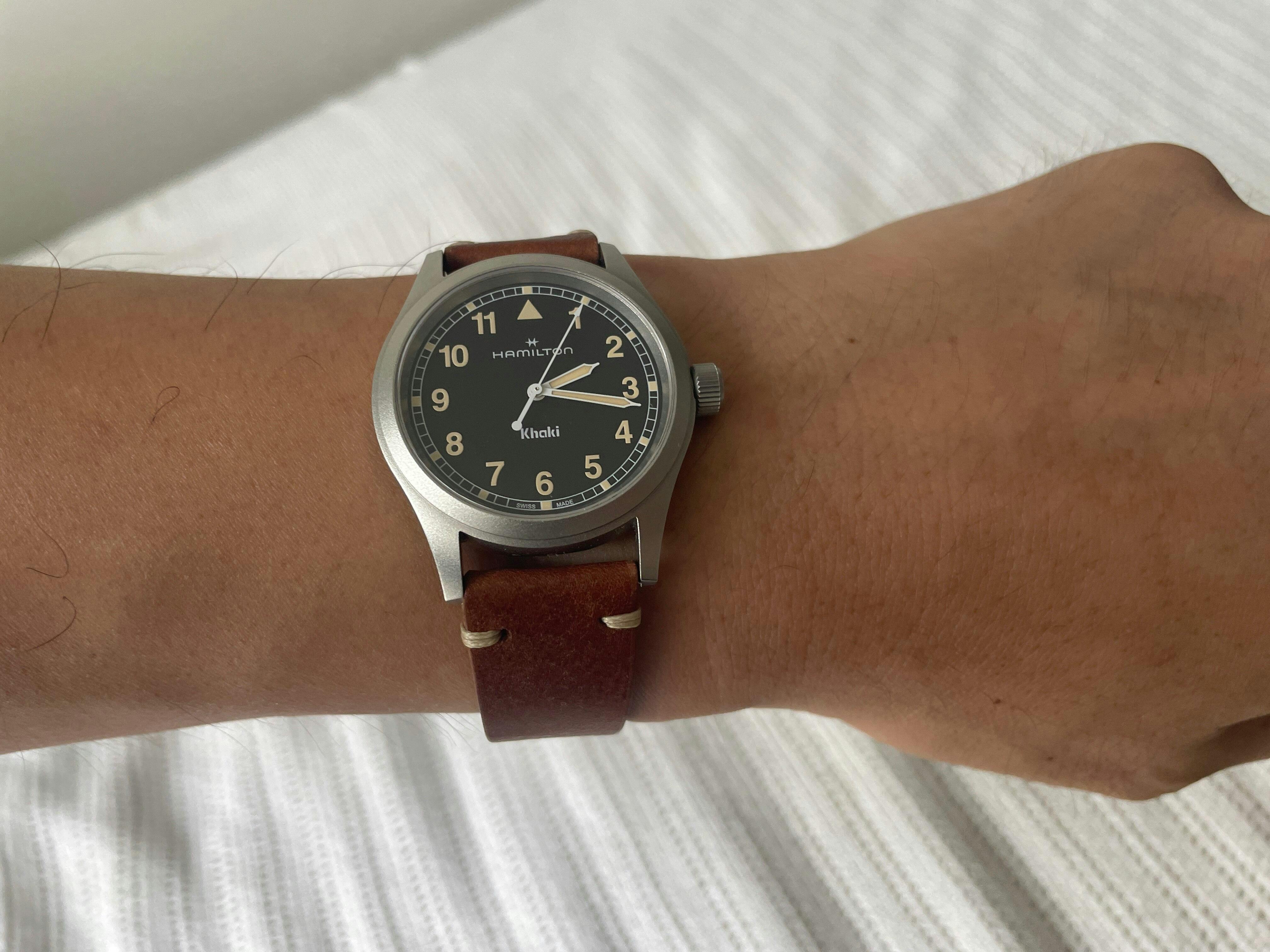 Fluco Hunter Racing Brown Quick-Release Leather Watch Strap