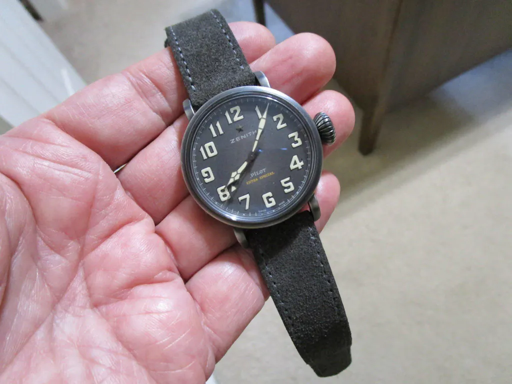 Fluco Nizza Moss Suede Leather Quick-Release Watch Strap
