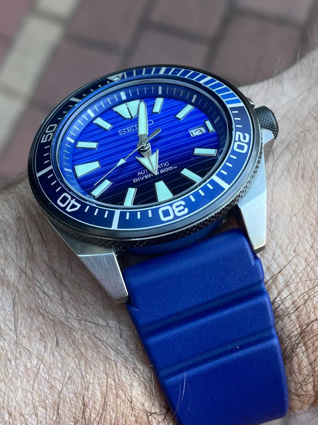 Bonetto Cinturini Model 284 Royal Blue NBR Rubber Watch Strap