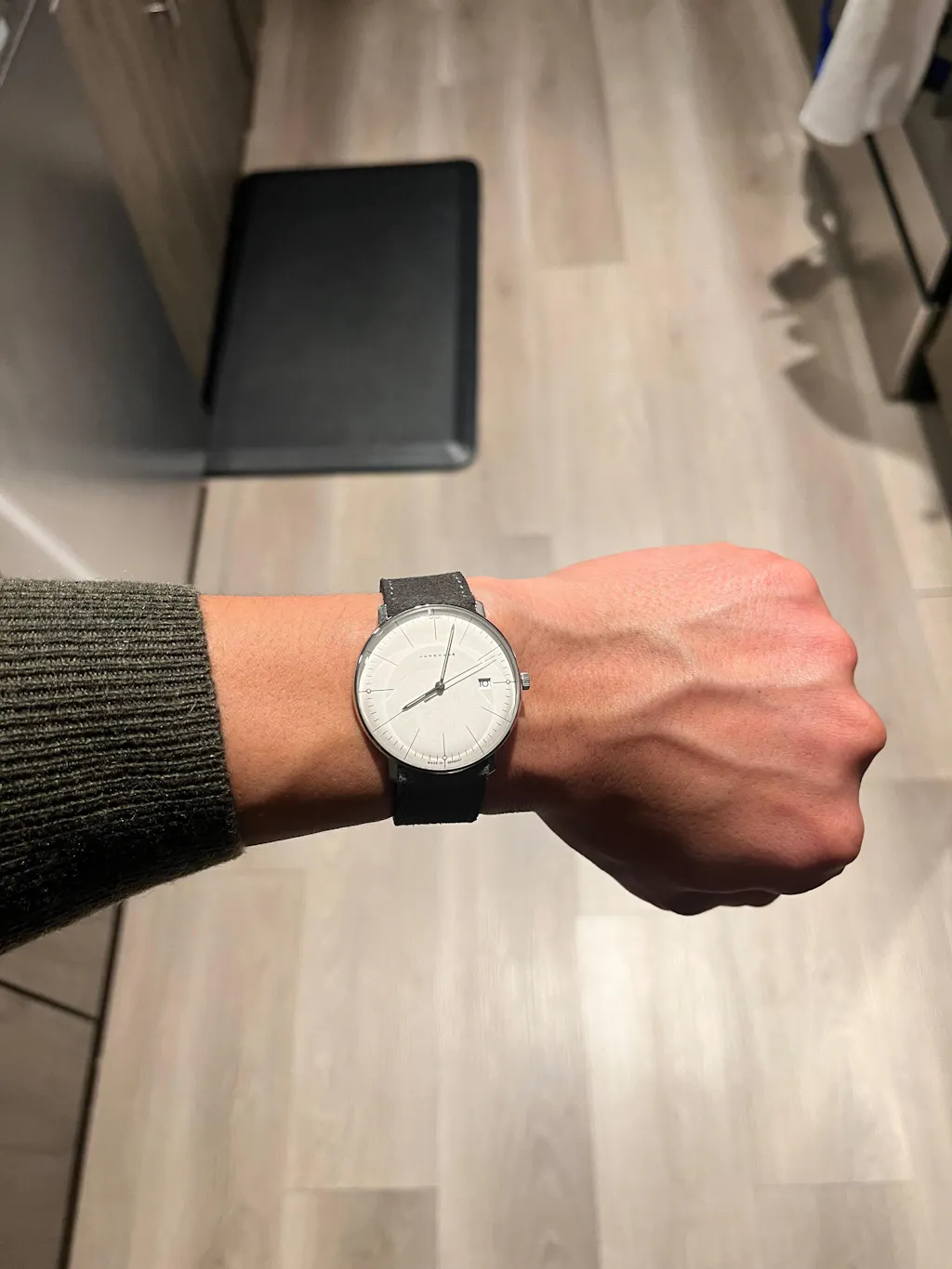 Fluco Nizza Moss Suede Leather Quick-Release Watch Strap